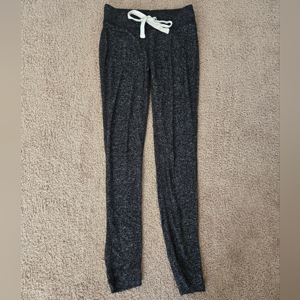 JCrew Petite Cozy Black Lounge Joggers